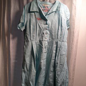 Tuesday Bassen Clambake Diner Dress in Aqua